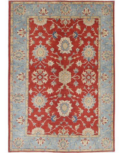 Ziegler 6' 0" X 8' 10" Hand Knotted Wool Rug 6' 0" X 8' 10" (183 X 269) / Red / Wool