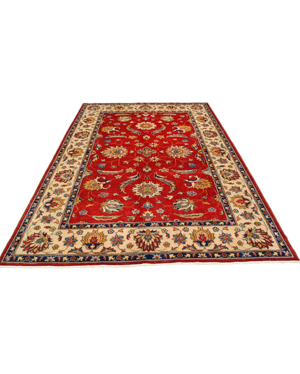 Ziegler 6' 6" X 9' 2" Hand Knotted Wool Rug 6' 6" X 9' 2" (198 X 280) / Rust / Wool