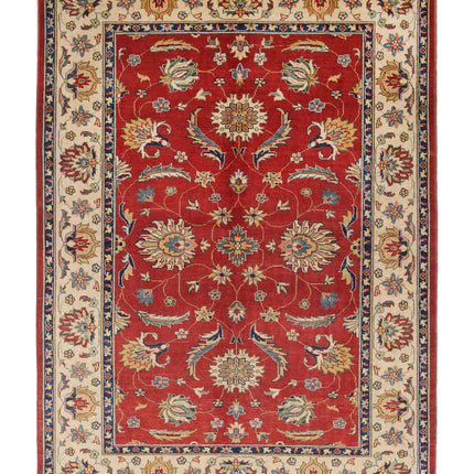 Ziegler 6' 6" X 9' 2" Hand Knotted Wool Rug 6' 6" X 9' 2" (198 X 280) / Rust / Wool