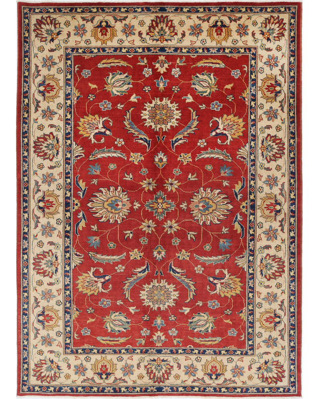 Ziegler 6' 6" X 9' 2" Hand Knotted Wool Rug 6' 6" X 9' 2" (198 X 280) / Rust / Wool