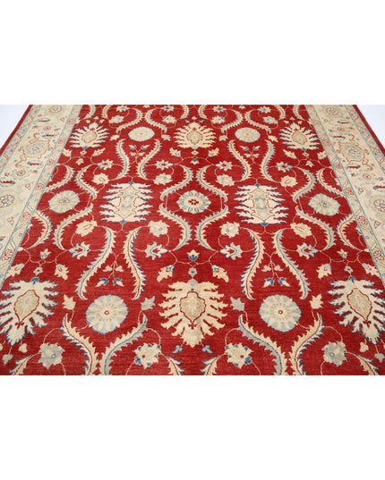 Ziegler 8' 10" X 11' 10" Hand Knotted Wool Rug 8' 10" X 11' 10" (269 X 361) / Rust / Wool