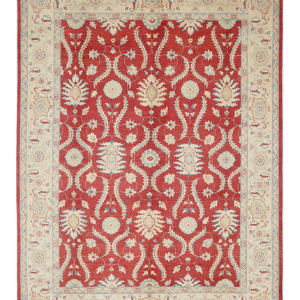 Ziegler 8' 10" X 11' 10" Hand Knotted Wool Rug 8' 10" X 11' 10" (269 X 361) / Rust / Wool