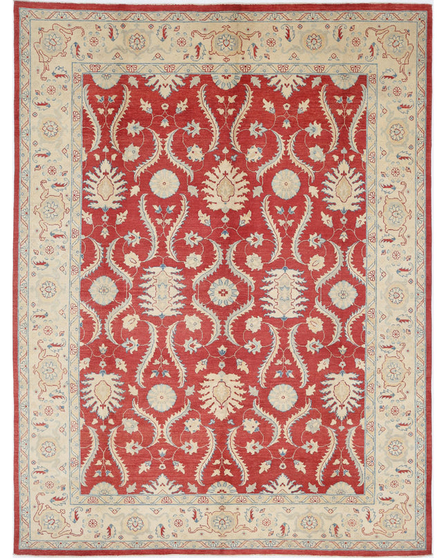 Ziegler 8' 10" X 11' 10" Hand Knotted Wool Rug 8' 10" X 11' 10" (269 X 361) / Rust / Wool