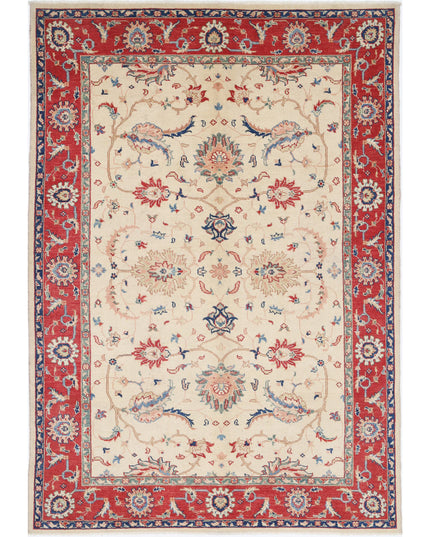 Ziegler 6' 2" X 9' 3" Hand Knotted Wool Rug 6' 2" X 9' 3" (188 X 282) / Ivory / Wool
