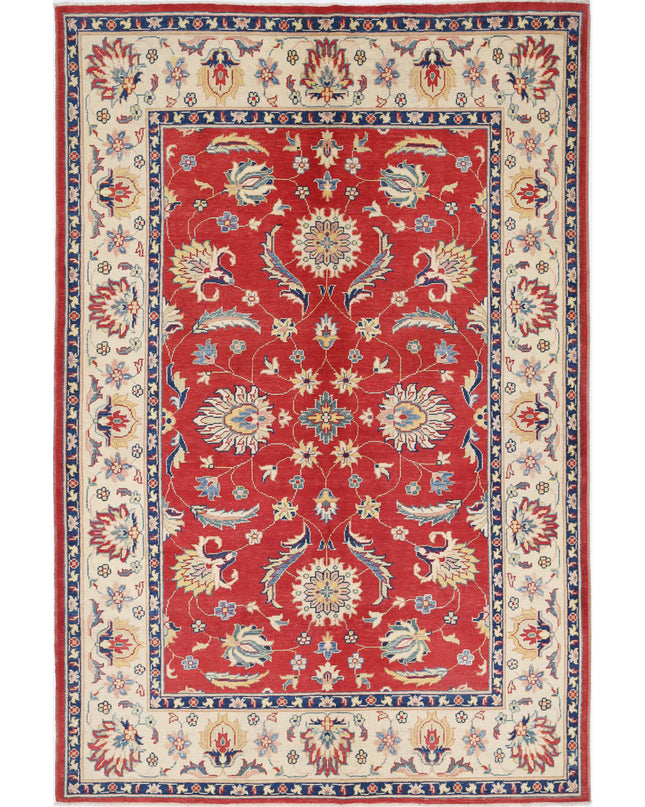 Ziegler 6' 6" X 10' 1" Hand Knotted Wool Rug 6' 6" X 10' 1" (198 X 307) / Red / Wool