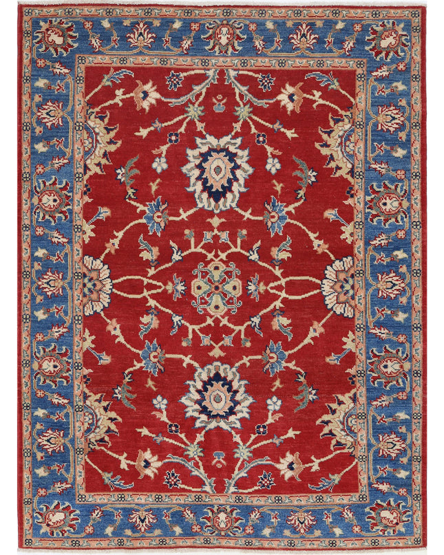 Ziegler 5' 0" X 6' 6" Hand Knotted Wool Rug 5' 0" X 6' 6" (152 X 198) / Red / Wool