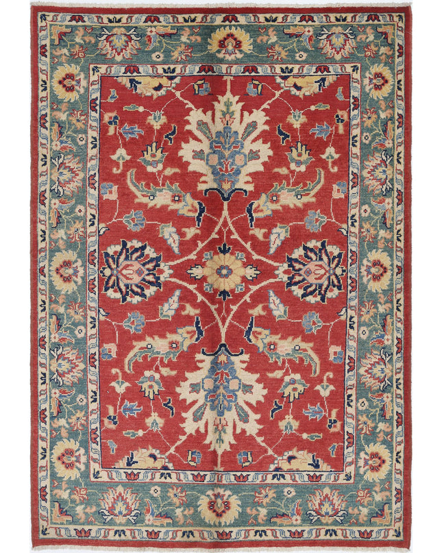 Ziegler 4' 8" X 6' 9" Hand Knotted Wool Rug 4' 8" X 6' 9" (142 X 206) / Red / Wool