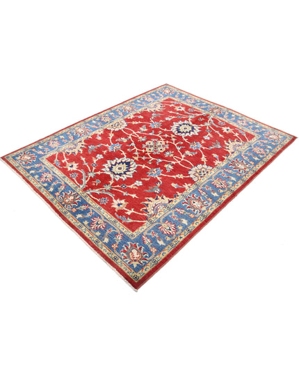 Ziegler 5' 0" X 6' 4" Hand Knotted Wool Rug 5' 0" X 6' 4" (152 X 193) / Red / Wool
