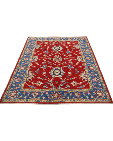 Ziegler 5' 0" X 6' 4" Hand Knotted Wool Rug 5' 0" X 6' 4" (152 X 193) / Red / Wool
