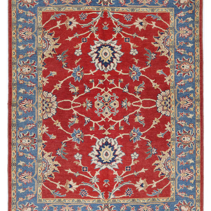 Ziegler 5' 0" X 6' 4" Hand Knotted Wool Rug 5' 0" X 6' 4" (152 X 193) / Red / Wool