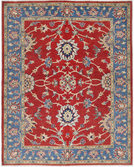 Ziegler 5' 0" X 6' 4" Hand Knotted Wool Rug 5' 0" X 6' 4" (152 X 193) / Red / Wool