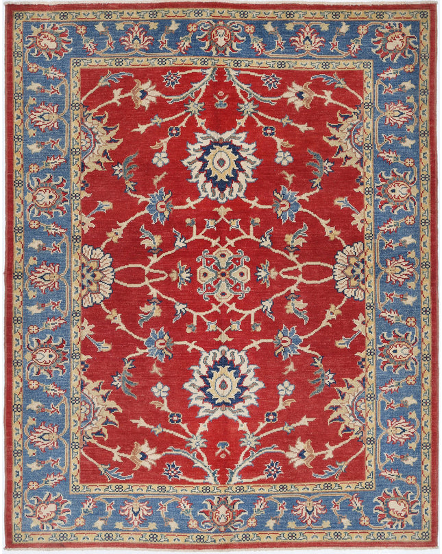 Ziegler 5' 0" X 6' 4" Hand Knotted Wool Rug 5' 0" X 6' 4" (152 X 193) / Red / Wool