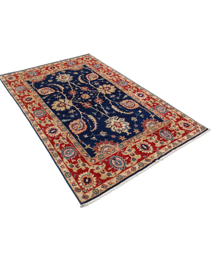 Ziegler 4' 6" X 6' 9" Hand Knotted Wool Rug 4' 6" X 6' 9" (137 X 206) / Blue / Wool