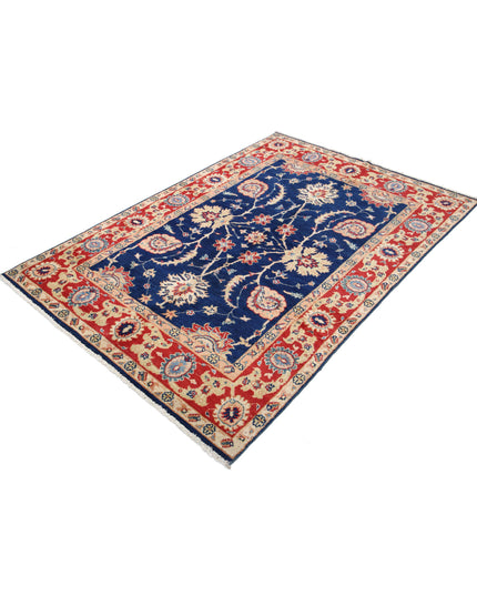 Ziegler 4' 6" X 6' 9" Hand Knotted Wool Rug 4' 6" X 6' 9" (137 X 206) / Blue / Wool