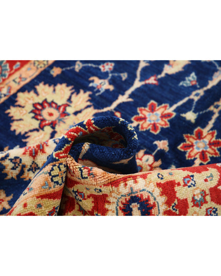 Ziegler 4' 6" X 6' 9" Hand Knotted Wool Rug 4' 6" X 6' 9" (137 X 206) / Blue / Wool