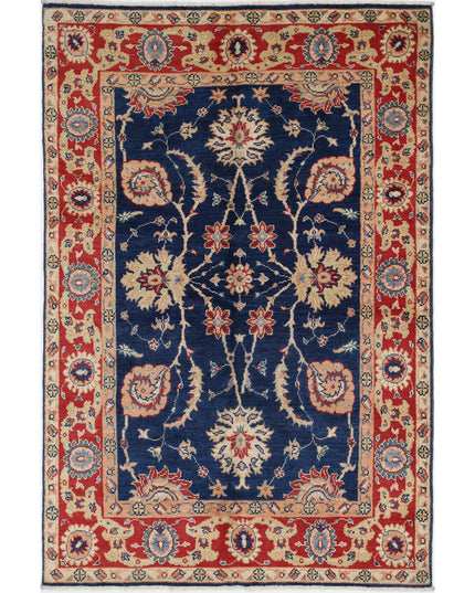 Ziegler 4' 6" X 6' 9" Hand Knotted Wool Rug 4' 6" X 6' 9" (137 X 206) / Blue / Wool
