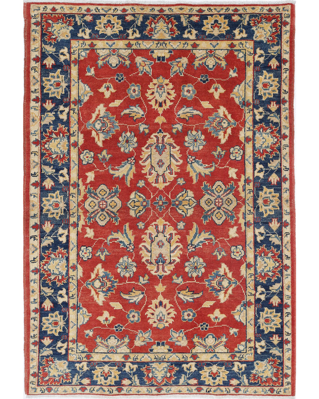 Ziegler 3' 10" X 5' 8" Hand Knotted Wool Rug 3' 10" X 5' 8" (117 X 173) / Red / Wool