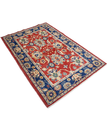 Ziegler 4' 1" X 5' 10" Hand Knotted Wool Rug 4' 1" X 5' 10" (124 X 178) / Red / Wool