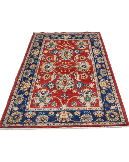 Ziegler 4' 1" X 5' 10" Hand Knotted Wool Rug 4' 1" X 5' 10" (124 X 178) / Red / Wool