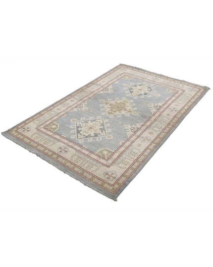 Ziegler 4' 0" X 6' 1" Hand Knotted Wool Rug 4' 0" X 6' 1" (122 X 185) / Grey / Wool