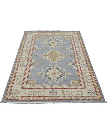 Ziegler 4' 0" X 6' 1" Hand Knotted Wool Rug 4' 0" X 6' 1" (122 X 185) / Grey / Wool