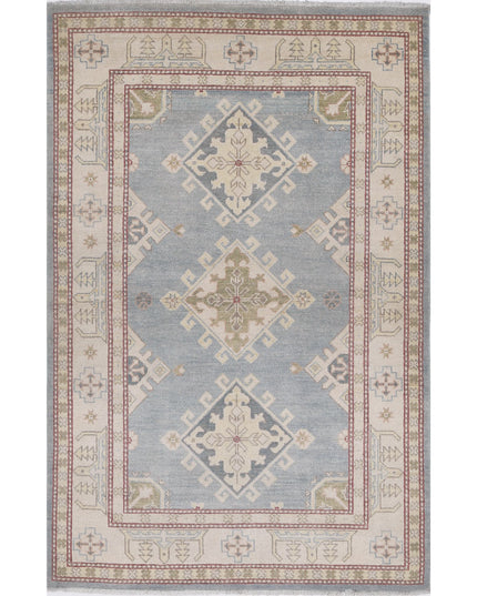 Ziegler 4' 0" X 6' 1" Hand Knotted Wool Rug 4' 0" X 6' 1" (122 X 185) / Grey / Wool