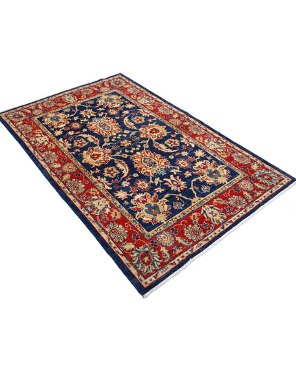 Ziegler 4' 0" X 6' 0" Hand Knotted Wool Rug 4' 0" X 6' 0" (122 X 183) / Blue / Wool