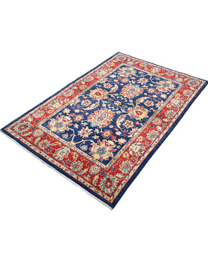 Ziegler 4' 0" X 6' 0" Hand Knotted Wool Rug 4' 0" X 6' 0" (122 X 183) / Blue / Wool