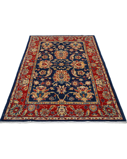 Ziegler 4' 0" X 6' 0" Hand Knotted Wool Rug 4' 0" X 6' 0" (122 X 183) / Blue / Wool