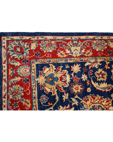Ziegler 4' 0" X 6' 0" Hand Knotted Wool Rug 4' 0" X 6' 0" (122 X 183) / Blue / Wool