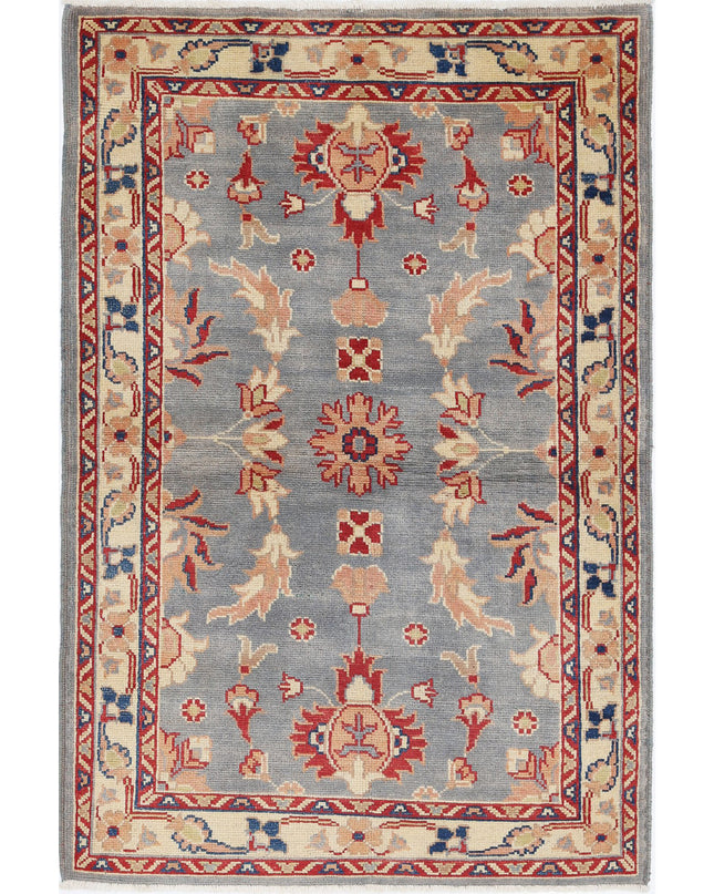 Ziegler 3' 1" X 4' 8" Hand Knotted Wool Rug 3' 1" X 4' 8" (94 X 142) / Grey / Wool
