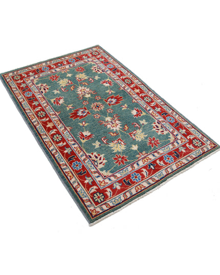Ziegler 3' 2" X 4' 10" Hand Knotted Wool Rug 3' 2" X 4' 10" (97 X 147) / Green / Wool