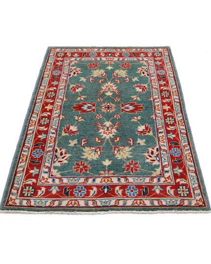 Ziegler 3' 2" X 4' 10" Hand Knotted Wool Rug 3' 2" X 4' 10" (97 X 147) / Green / Wool