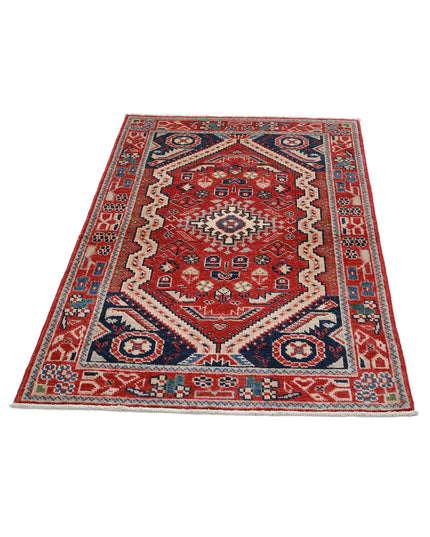 Ziegler 3' 3" X 4' 1" Hand Knotted Wool Rug 3' 3" X 4' 1" (99 X 124) / Red / Wool