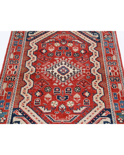 Ziegler 3' 3" X 4' 1" Hand Knotted Wool Rug 3' 3" X 4' 1" (99 X 124) / Red / Wool