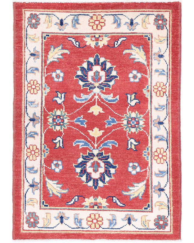 Ziegler 2' 7" X 3' 8" Hand Knotted Wool Rug 2' 7" X 3' 8" (79 X 112) / Red / Wool