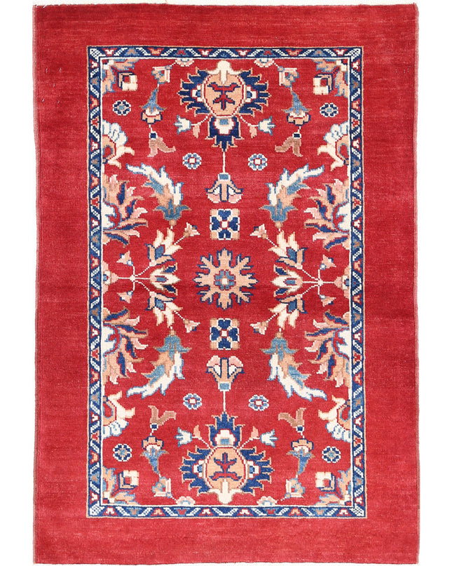 Ziegler 3' 0" X 4' 5" Hand Knotted Wool Rug 3' 0" X 4' 5" (91 X 135) / Red / Wool