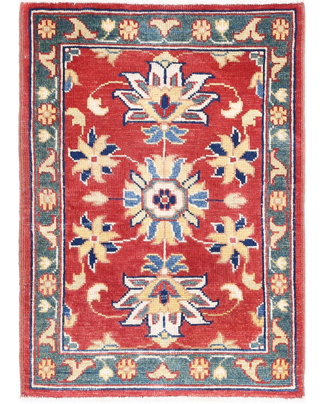 Ziegler 2' 1" X 2' 10" Hand Knotted Wool Rug 2' 1" X 2' 10" (63 X 86) / Red / Wool