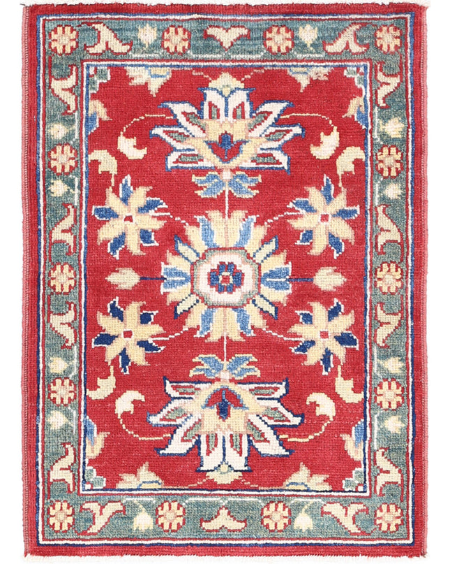 Ziegler 2' 1" X 2' 9" Hand Knotted Wool Rug 2' 1" X 2' 9" (63 X 84) / Red / Wool