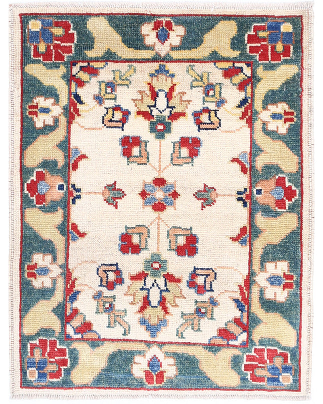 Ziegler 2' 10" X 2' 3" Hand Knotted Wool Rug 2' 10" X 2' 3" (86 X 69) / Ivory / Wool