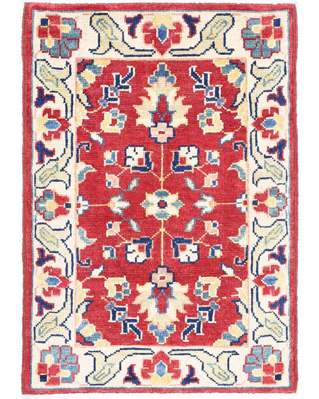 Ziegler 2' 1" X 2' 11" Hand Knotted Wool Rug 2' 1" X 2' 11" (63 X 89) / Red / Wool