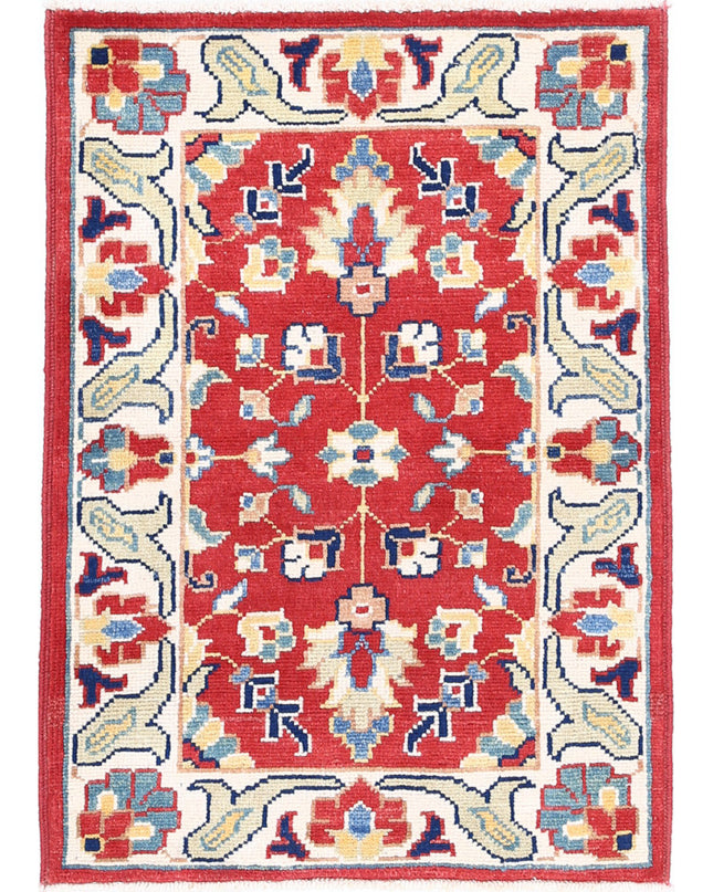 Ziegler 2' 1" X 2' 10" Hand Knotted Wool Rug 2' 1" X 2' 10" (63 X 86) / Red / Wool