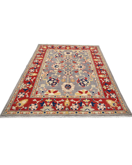 Ziegler 5' 5" X 7' 4" Hand Knotted Wool Rug 5' 5" X 7' 4" (165 X 223) / Grey / Wool