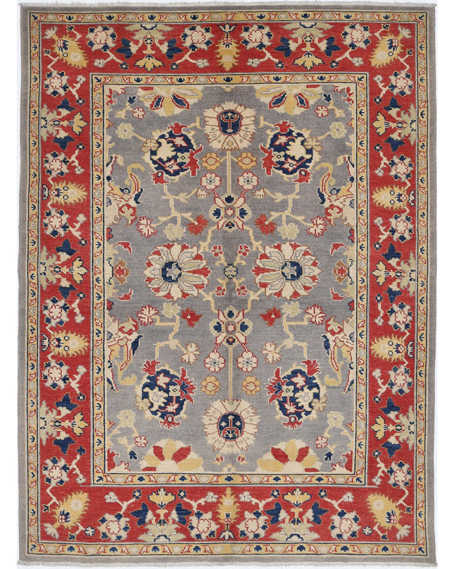 Ziegler 5' 5" X 7' 4" Hand Knotted Wool Rug 5' 5" X 7' 4" (165 X 223) / Grey / Wool