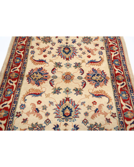 Ziegler 4' 0" X 5' 11" Hand Knotted Wool Rug 4' 0" X 5' 11" (122 X 180) / Ivory / Wool