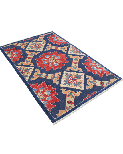 Ziegler 4' 0" X 6' 0" Hand Knotted Wool Rug 4' 0" X 6' 0" (122 X 183) / Blue / Wool