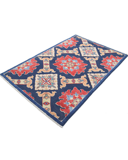 Ziegler 4' 0" X 6' 0" Hand Knotted Wool Rug 4' 0" X 6' 0" (122 X 183) / Blue / Wool