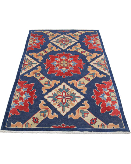 Ziegler 4' 0" X 6' 0" Hand Knotted Wool Rug 4' 0" X 6' 0" (122 X 183) / Blue / Wool