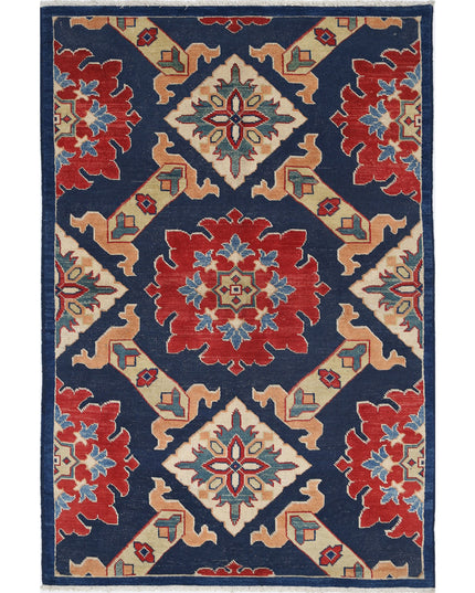 Ziegler 4' 0" X 6' 0" Hand Knotted Wool Rug 4' 0" X 6' 0" (122 X 183) / Blue / Wool