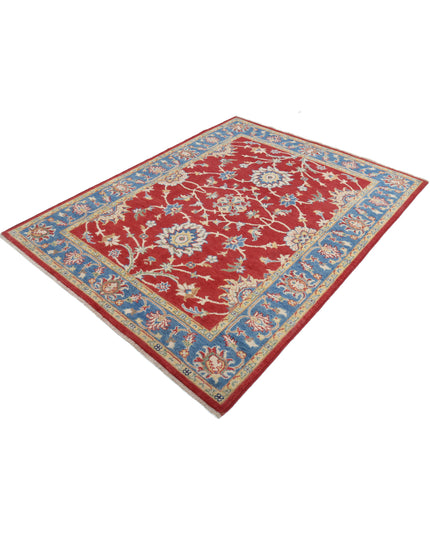 Ziegler 5' 1" X 6' 6" Hand Knotted Wool Rug 5' 1" X 6' 6" (155 X 198) / Red / Wool